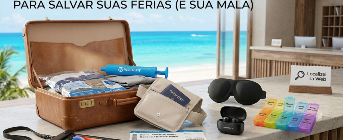 6 Acessórios de Viagem da Amazon para Salvar Suas Férias (E Sua Mala) ✈️