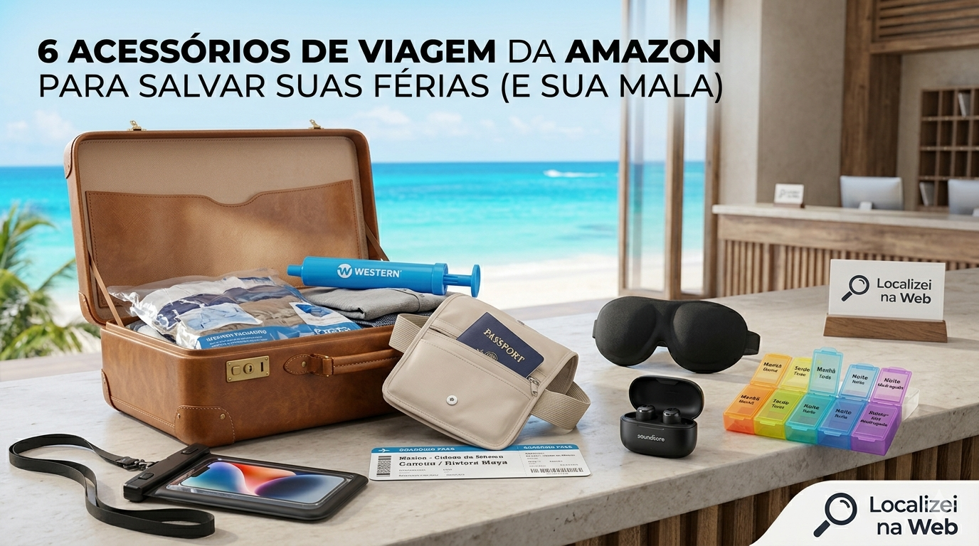 6 Acessórios de Viagem da Amazon para Salvar Suas Férias (E Sua Mala) ✈️
