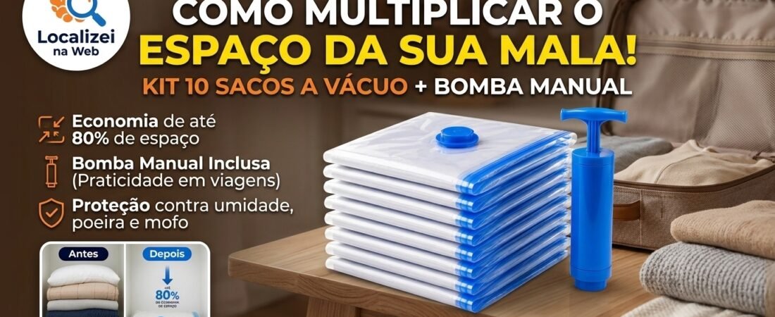 Sacos a vácuo para viagem: organize a mala e o armário