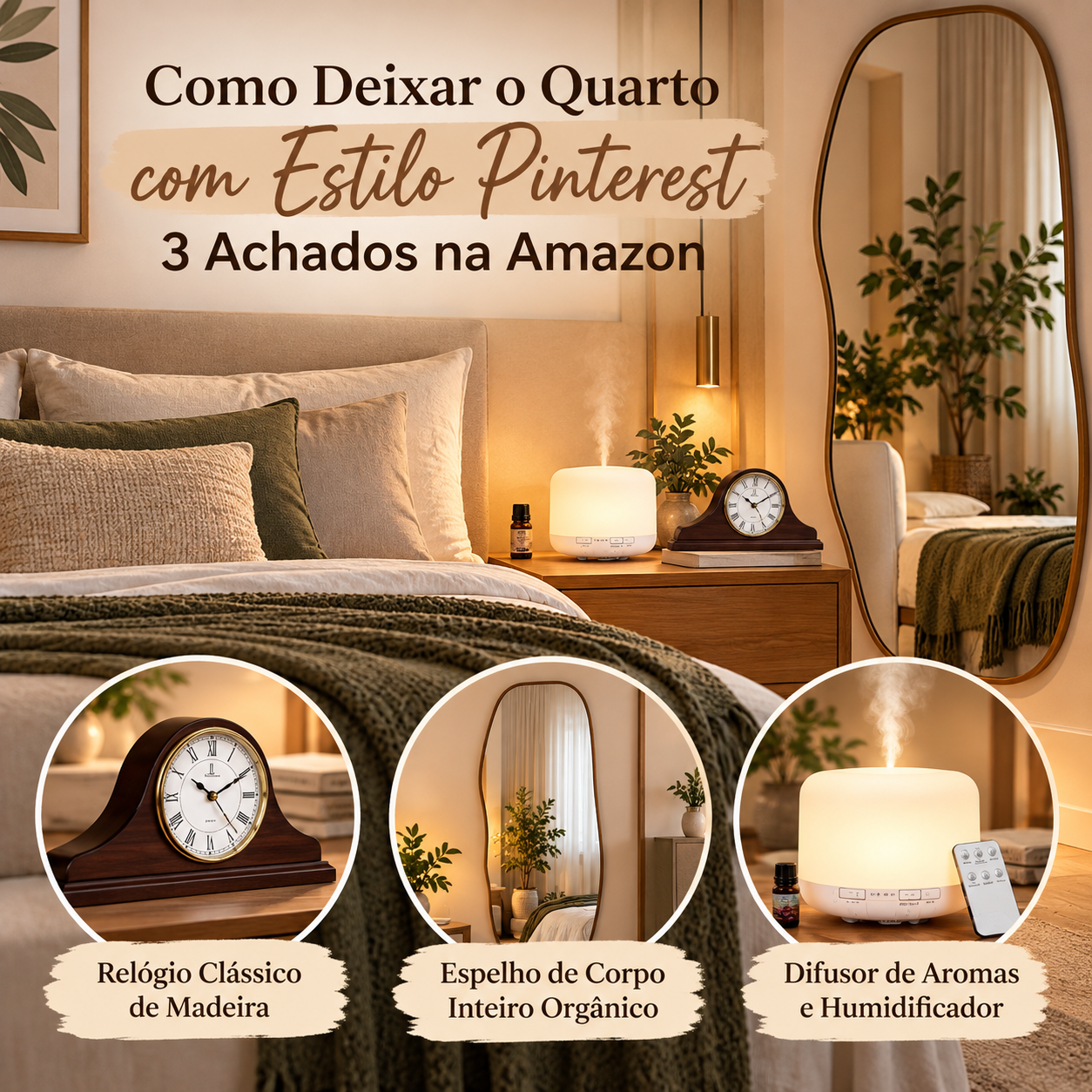 Como Deixar o Quarto com Estilo Pinterest: 3 Achados na Amazon